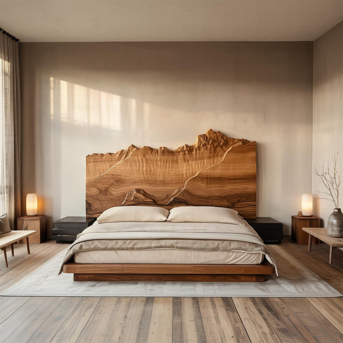 Rustic Wall Feature Headboard For Bedroom And Personal Space