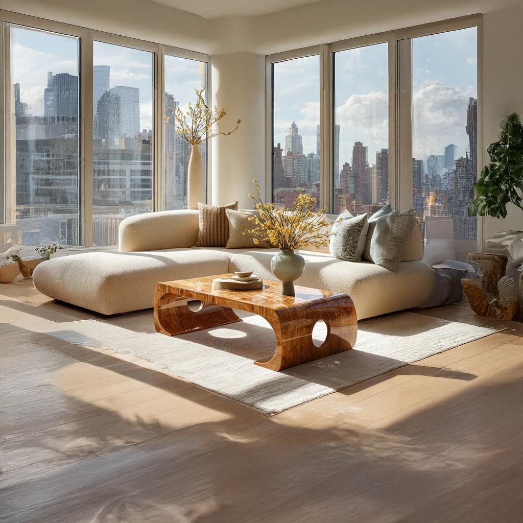 Spry Interior Mid Century Wood Coffee Table, Living Room Accent Decor Center Table, Model SINLSACF043