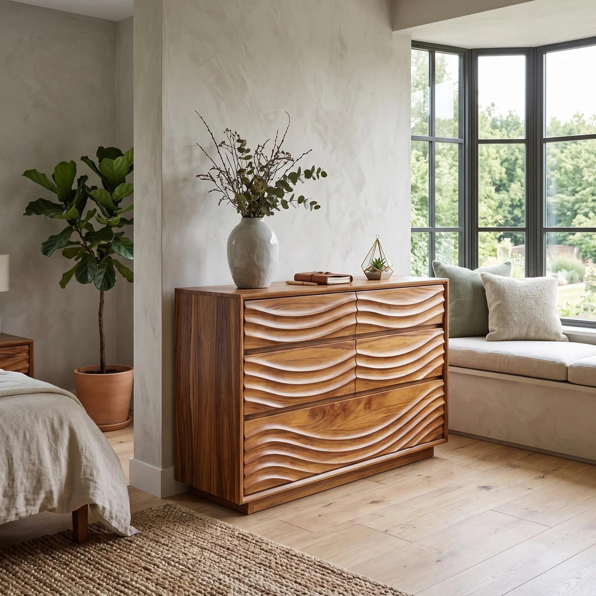 Contemporary Ripple Nursery Dresser For Baby Room SILDTTNDR007