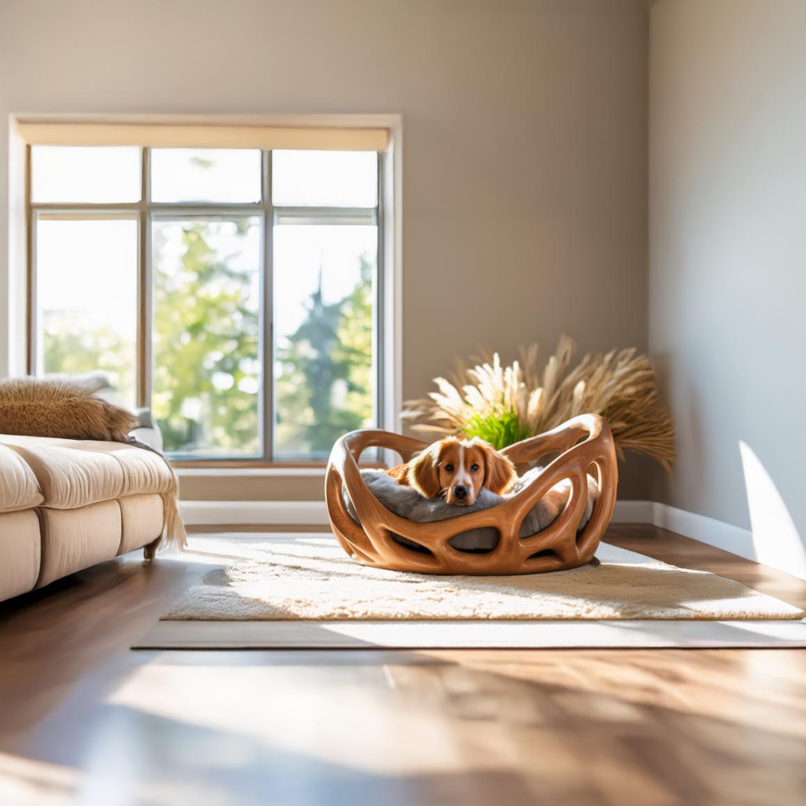 Rustic Artistic Pet Bed For Living Room Or Living Space