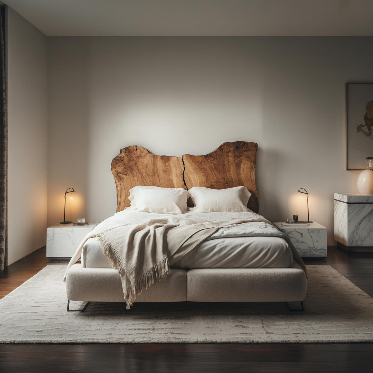 Rustic Split Headboard For Bedroom And Sleeping Space