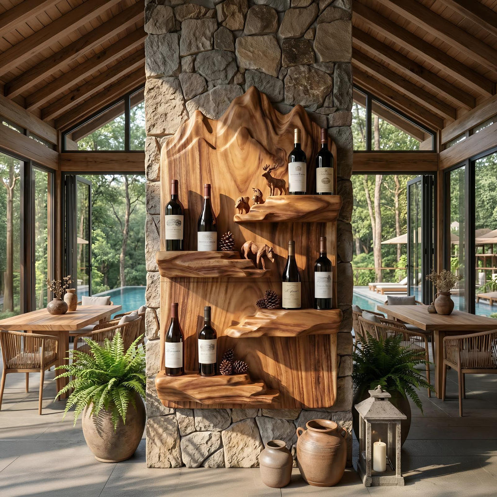 Contemporary Landscape Bottle Holder For Modern Interior SILDTTNWH038