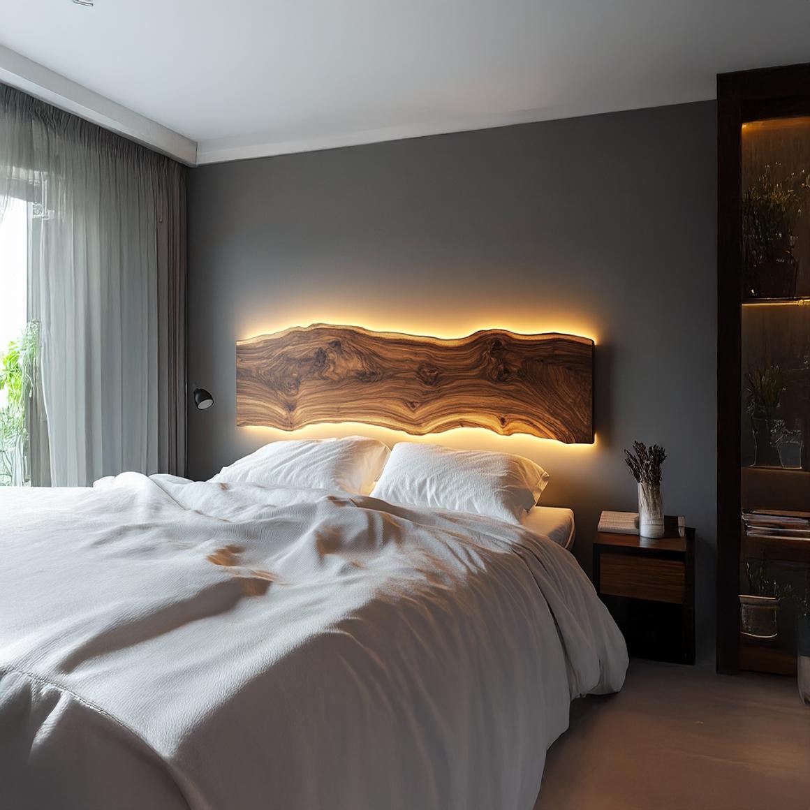 Rustic Modern Live Edge Headboard Bedroom Or Master Room