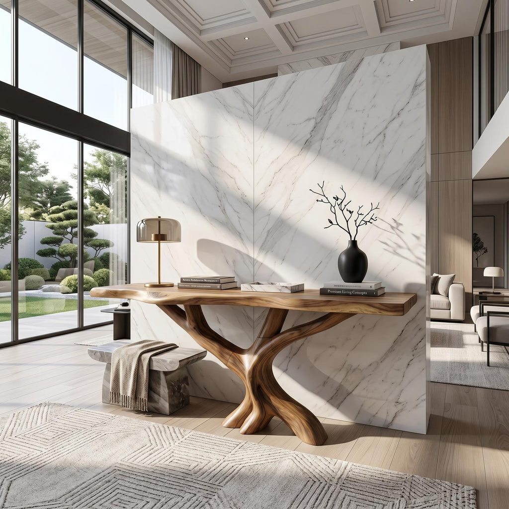 Organic Coral Base Console Table Luxury Beach House