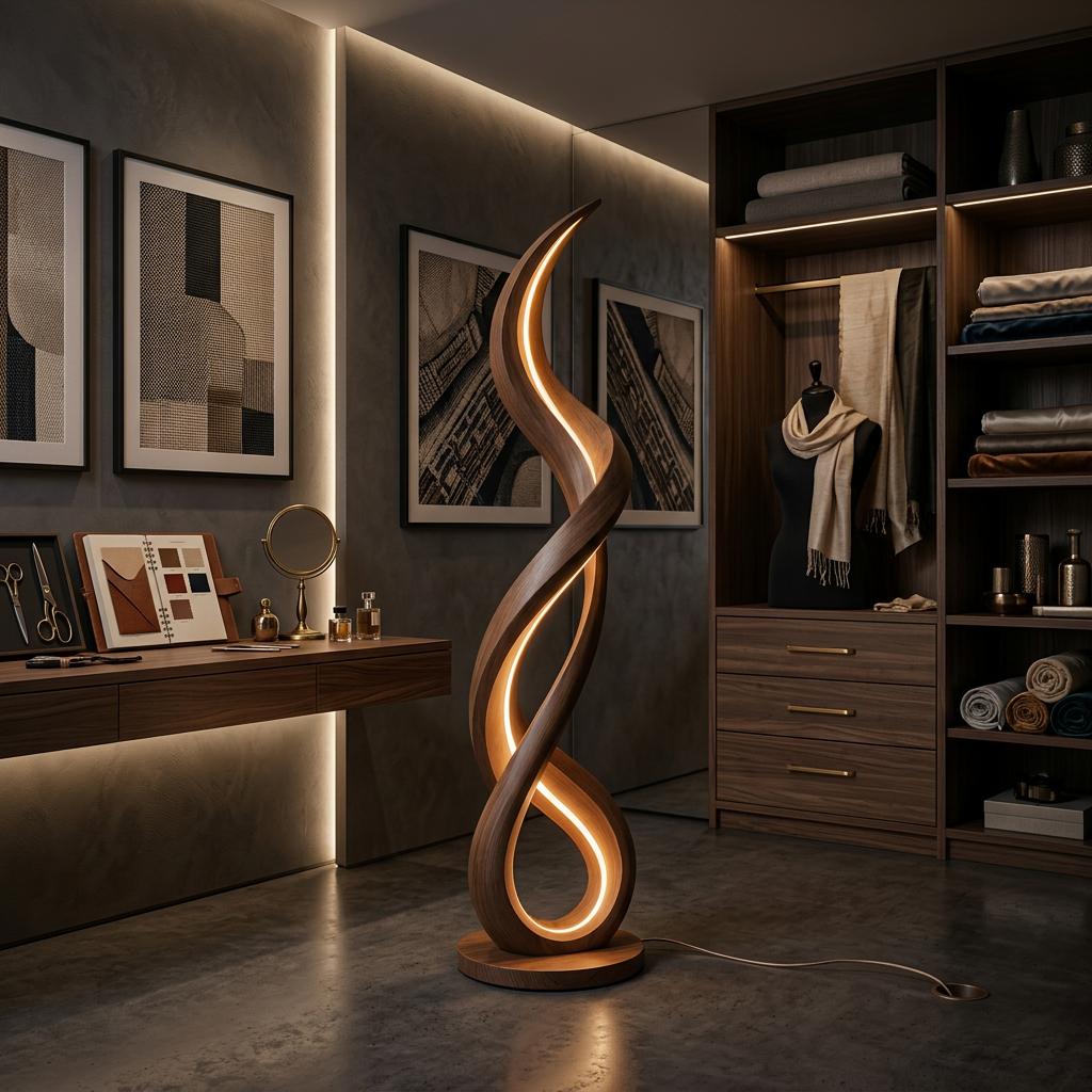 Organic Gentle Wave Floor Lamp For Modern Interior