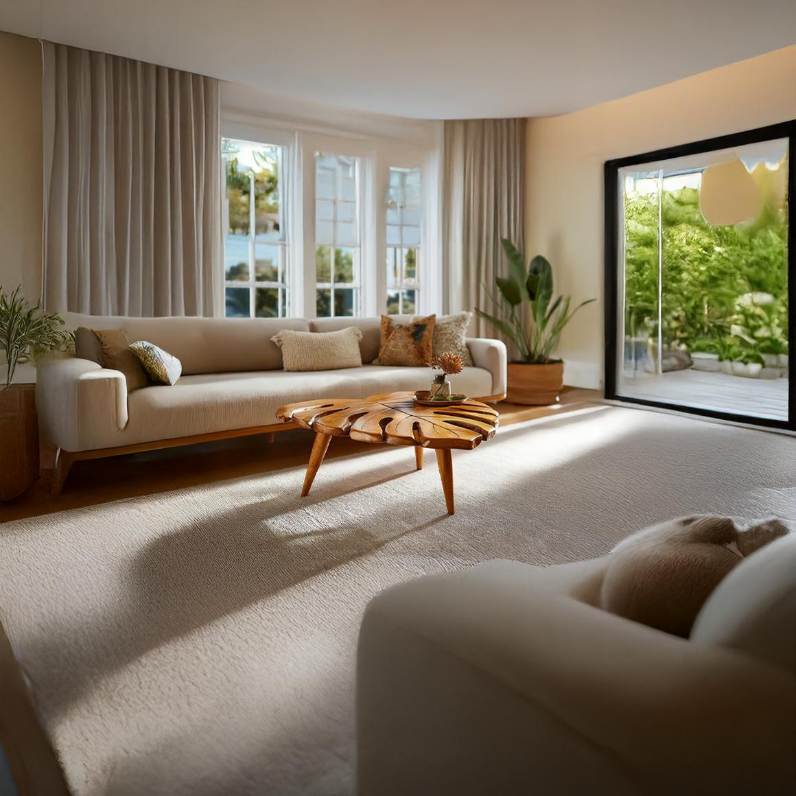 Organic Sculptural Leaf Coffee Table Living Room