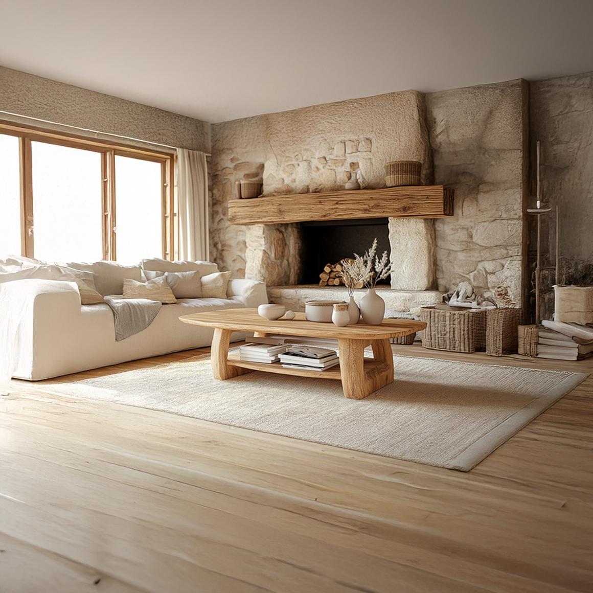 Rustic Organic Coffee Table Living Room Or Cottage Room