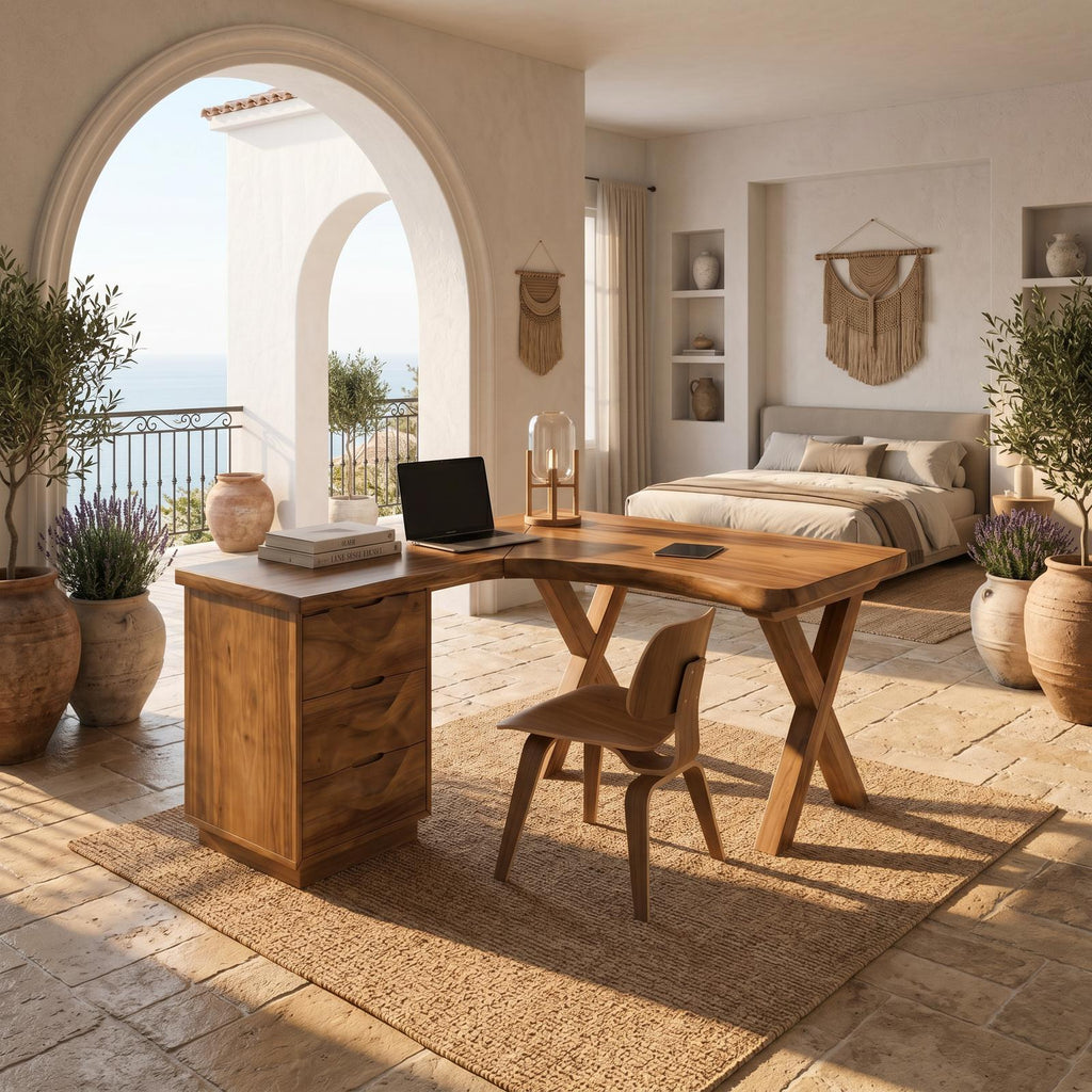 Contemporary Corner Executive Desk Home Office