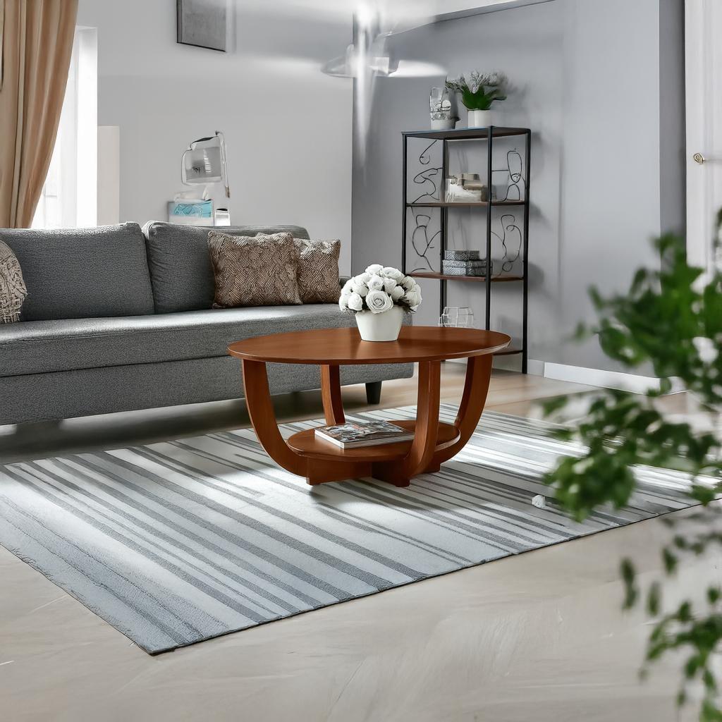 Midcentury Modern Round Coffee Table Living Room SINLSACF036