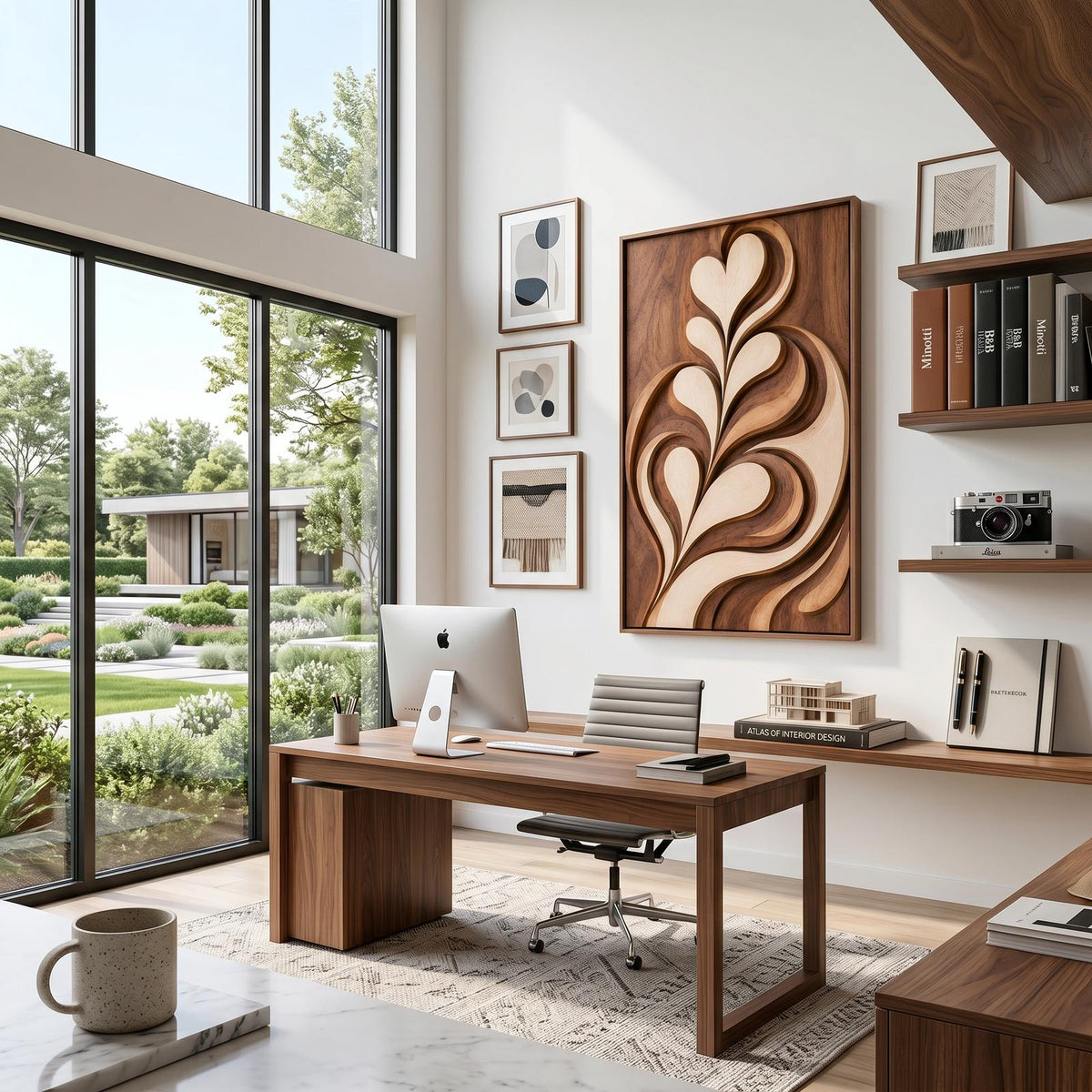 Contemporary Latte Leaf Wall Art For Living Room SILDTTNWA175