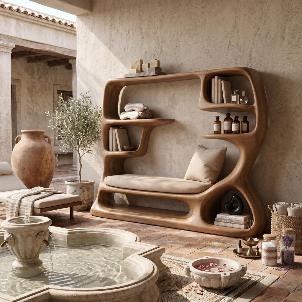 Organic Window Seat Bookcase For Cozy Reading Space