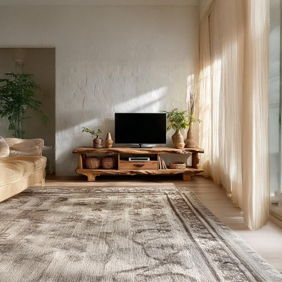 Rustic Live Edge TV Stand Living Room Furniture