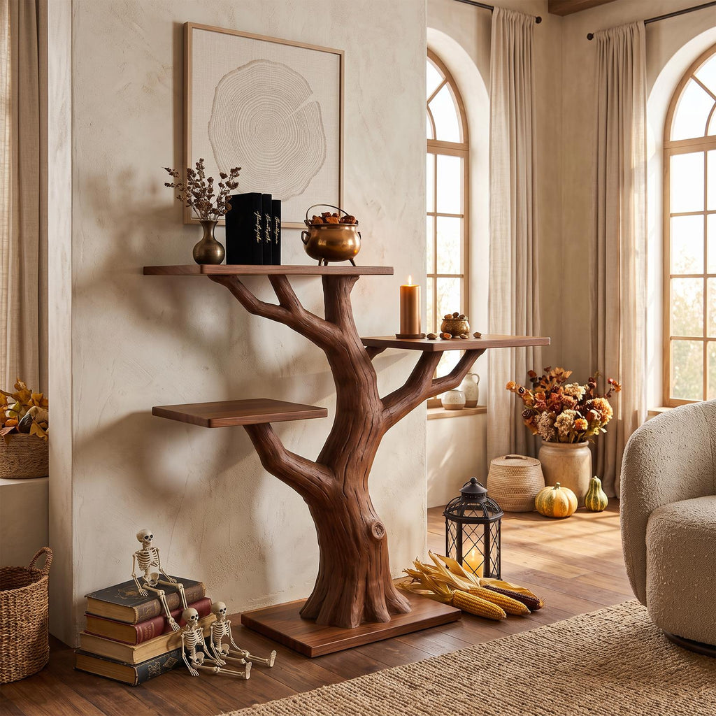 Organic Gnarled Branch Console For Vintage Halloween Furniture