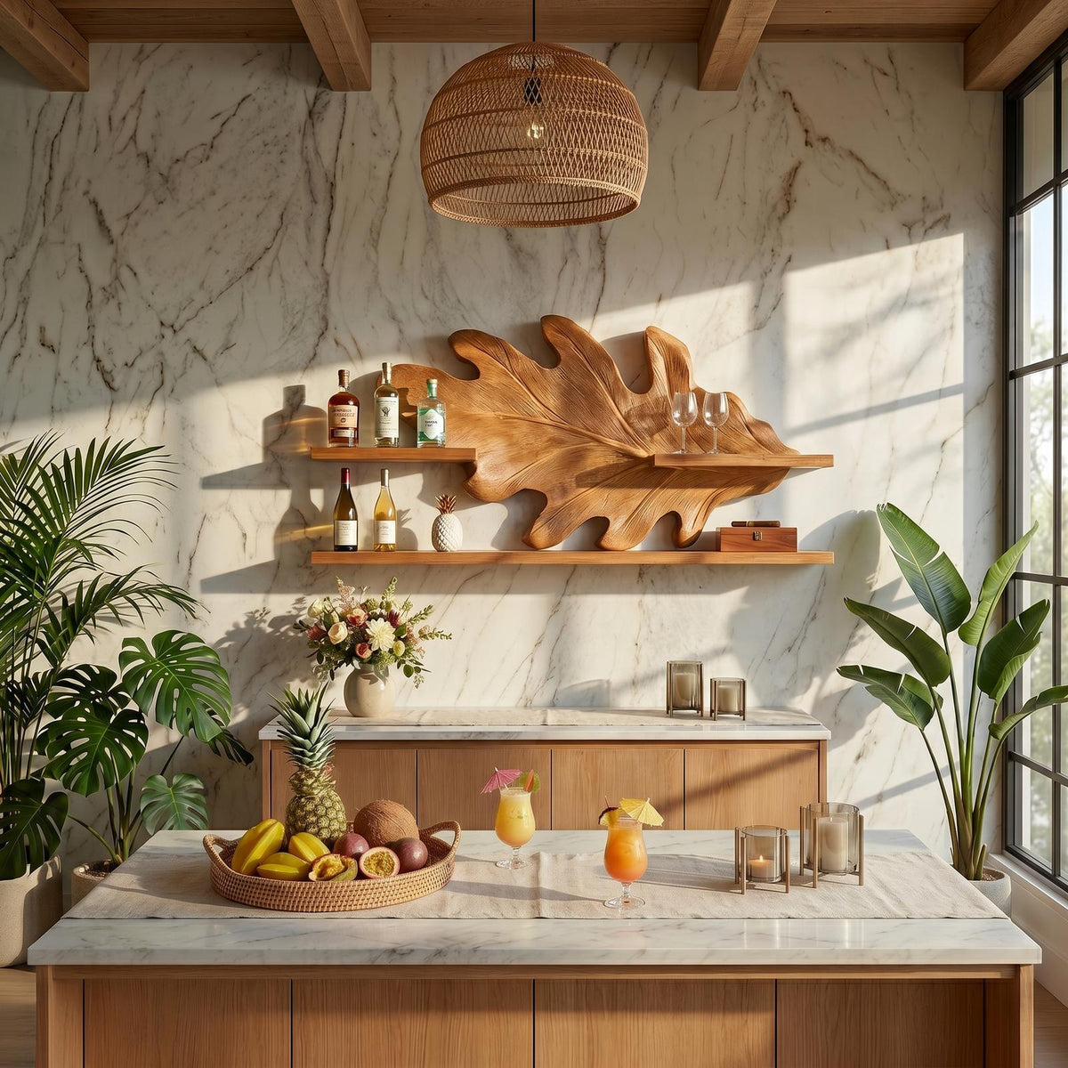 Farmhouse Wall-Mounted Wooden Wine Rack, Hallway Bottle & Glass Holder Cabinet, Rustic Bar Storage Storage