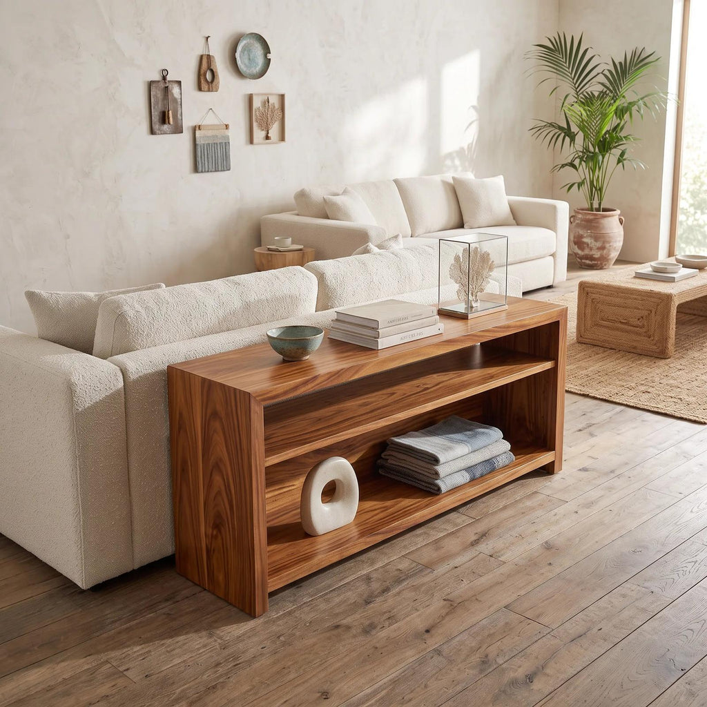 Organic Open Frame Console For Modern Hallway