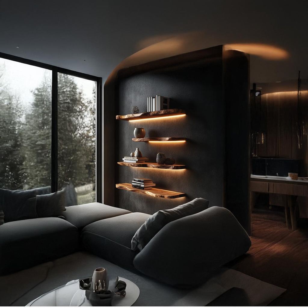 Rustic Floating Wall Shelf Living Room Bedroom Office