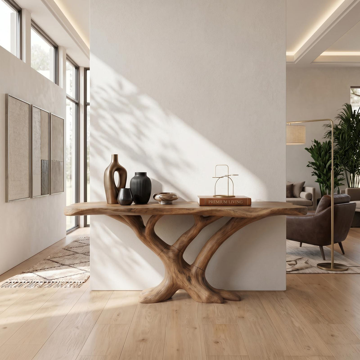 Contemporary Loop Console Table Modern Hallway