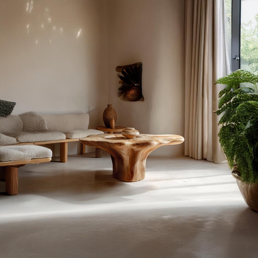Rustic Mushroom Coffee Table Sitting Room SINLSACF032