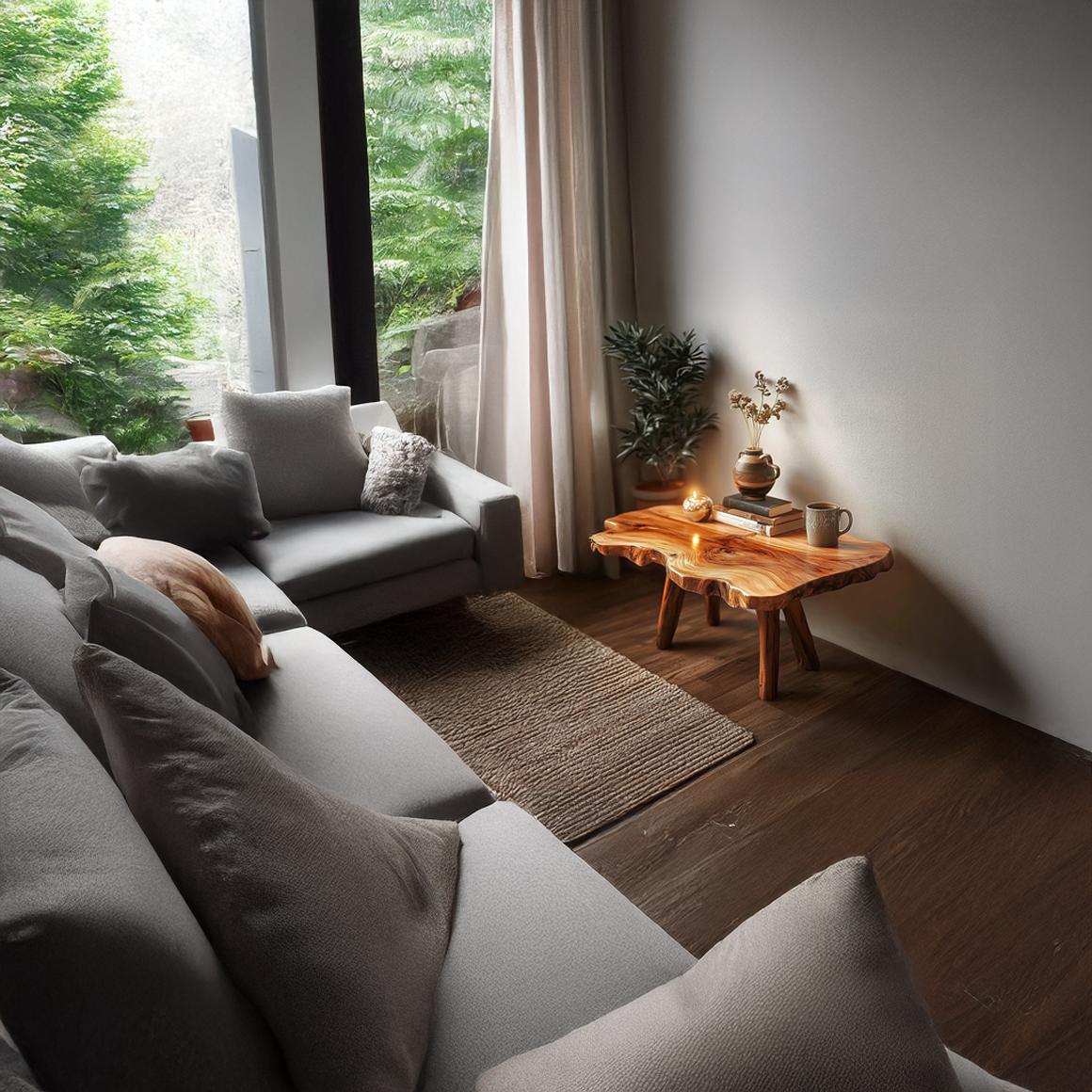 Rustic Organic Coffee Table Living Room Sitting Room