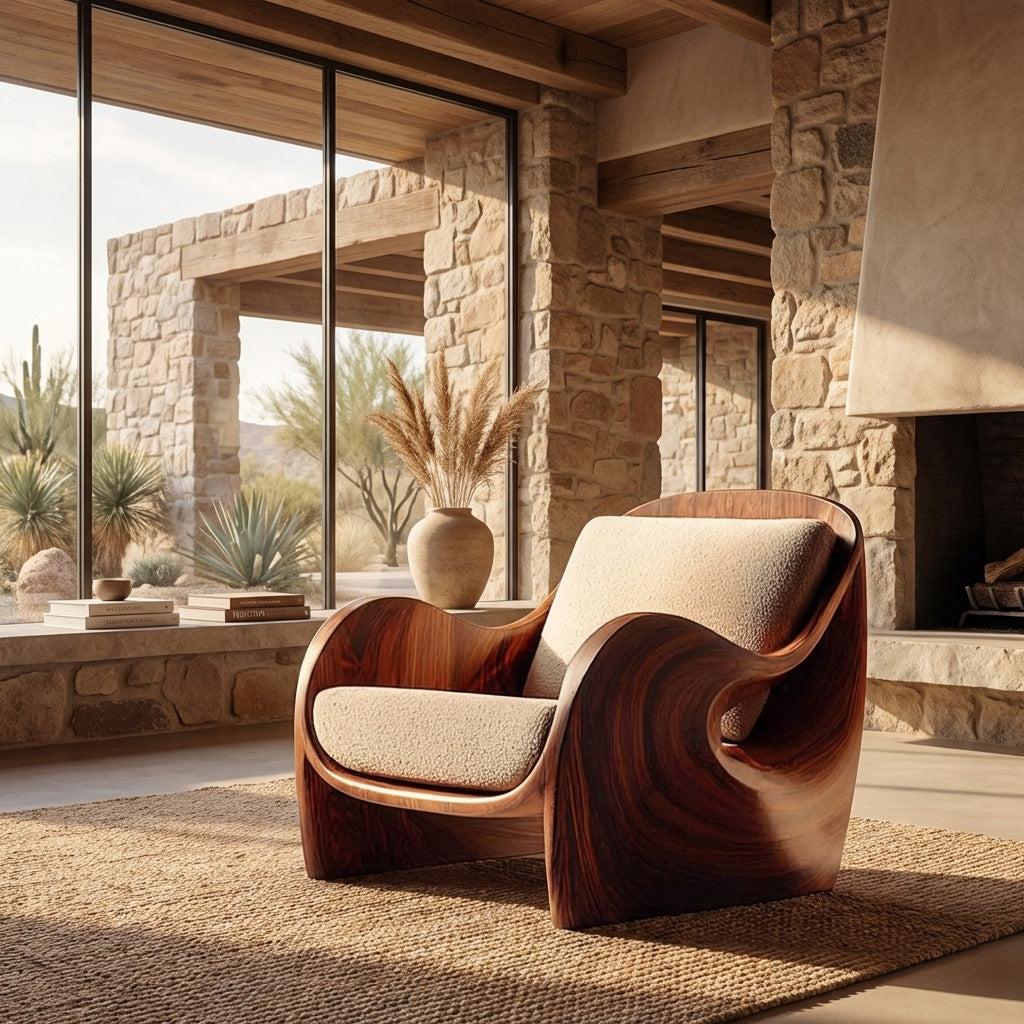 Elegant Natural Wood Chair For Modern Living Room RTTHHNCHR153