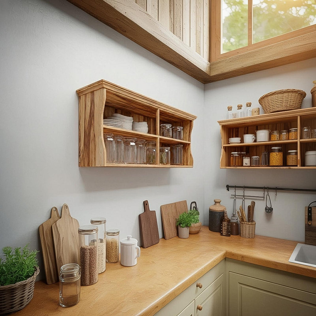 Rustic Kitchen Wall Cabinet For Cooking Or Storage Area