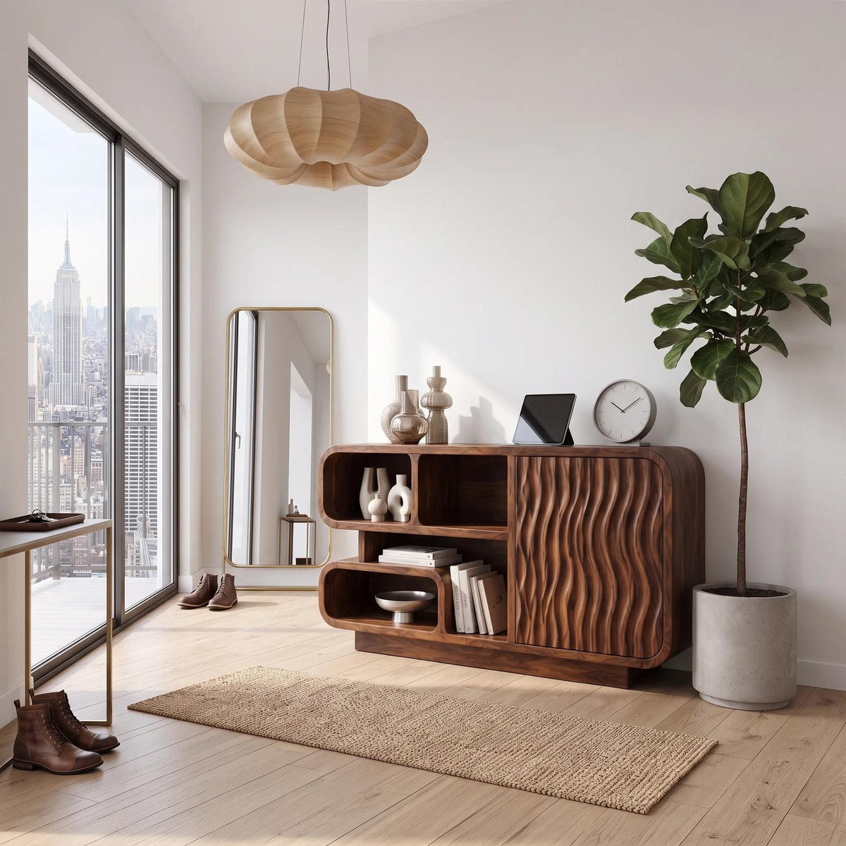Organic Modern Sideboard Cabinet with Storage Kitchen