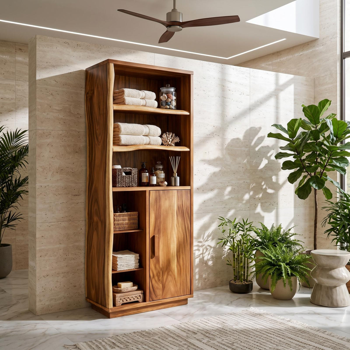 Spry Interior Scandinavian Organic Wood Storage Cabinet, Alpine Retreat Rustic Sideboard Credenza, SILDTTRBRC021