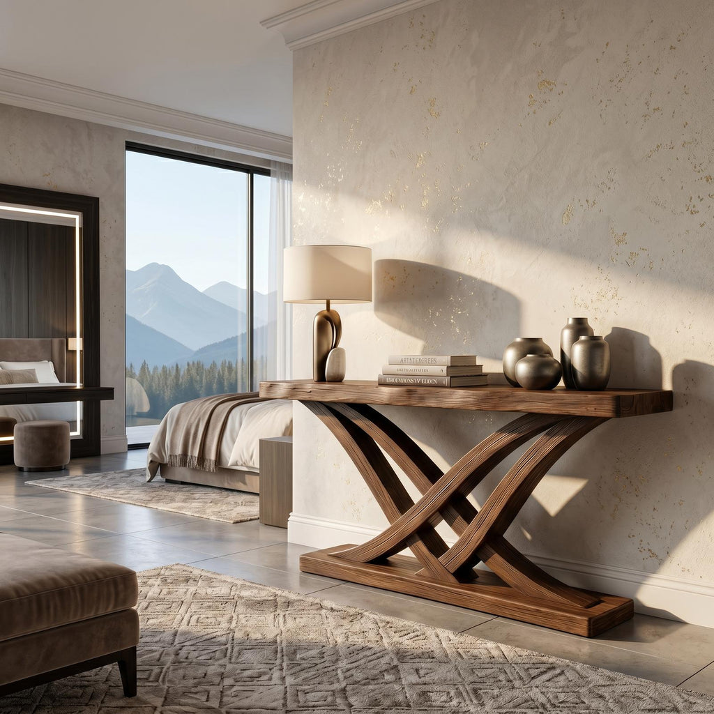 Organic Branch Base Console Table Contemporary Entryway