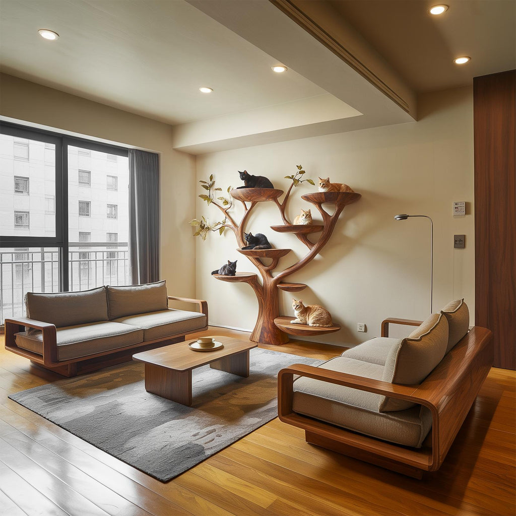 Rustic Cat Wall Tree Living Room And Home