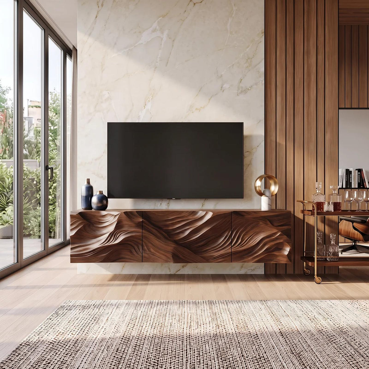 Farmhouse TV Cabinet For Cozy Living Room Decor