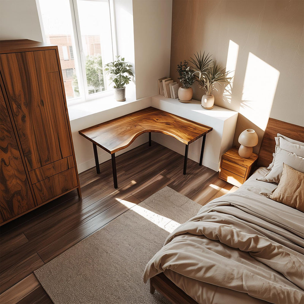 Rustic Minimal Corner Work Desk Work Room And Reading Room