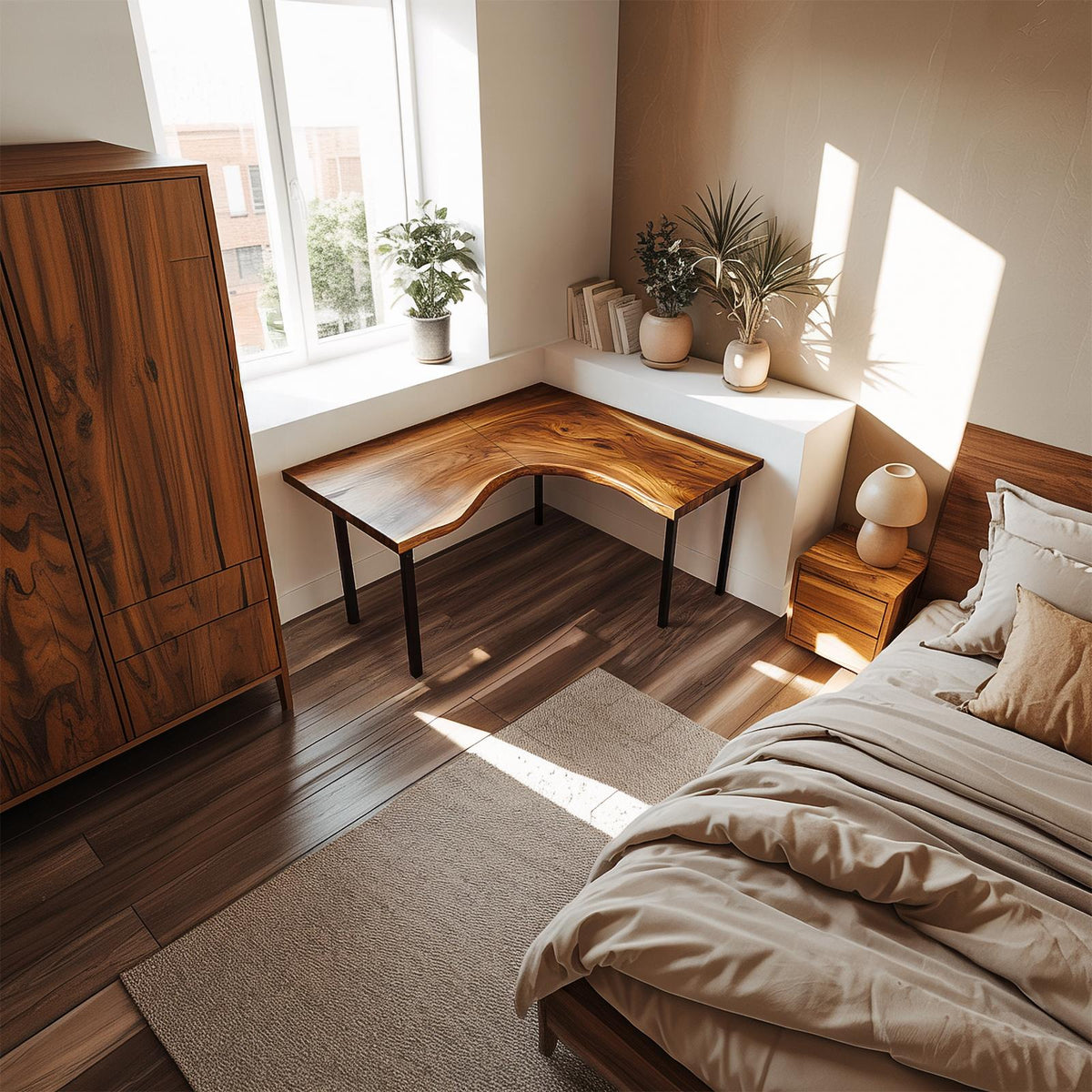 Rustic Minimal Corner Work Desk Work Room And Reading Room