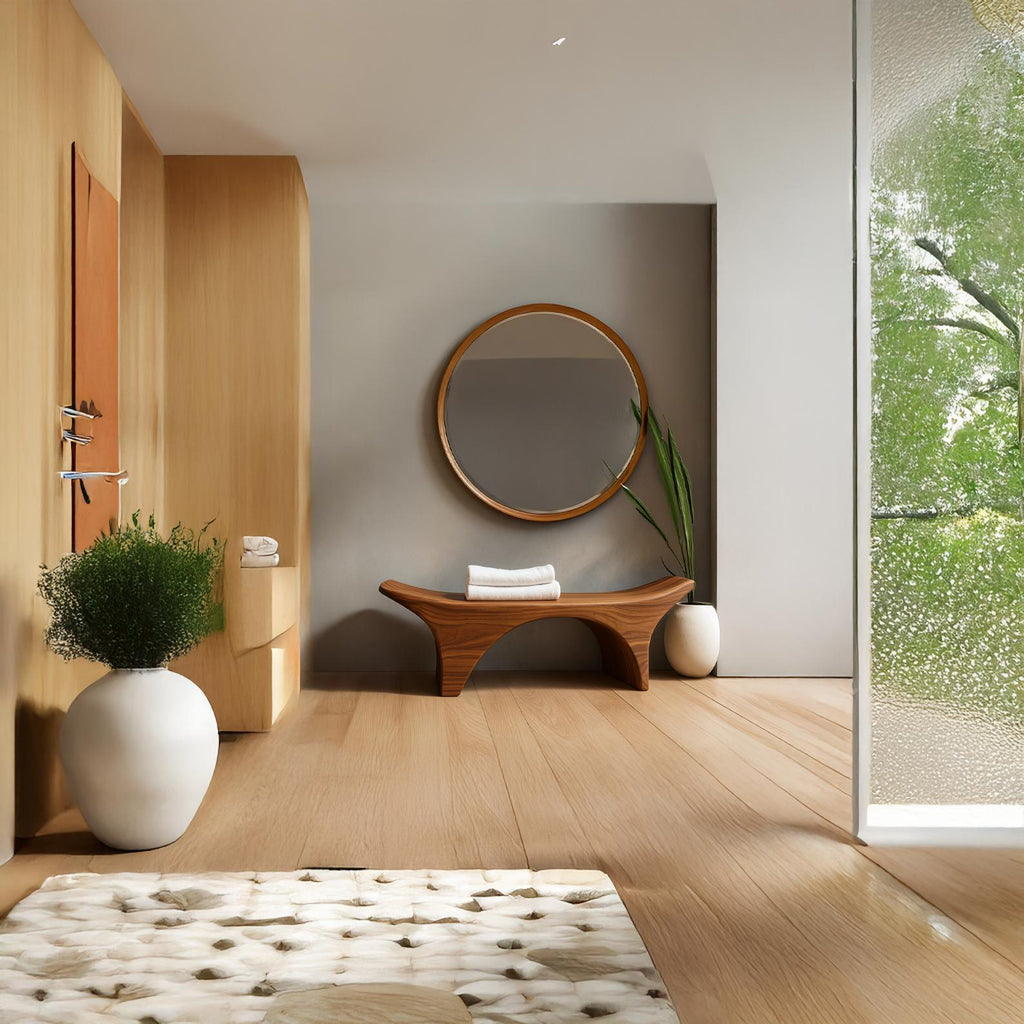 Rustic Spa Bench Bathroom Shower Seating Modern