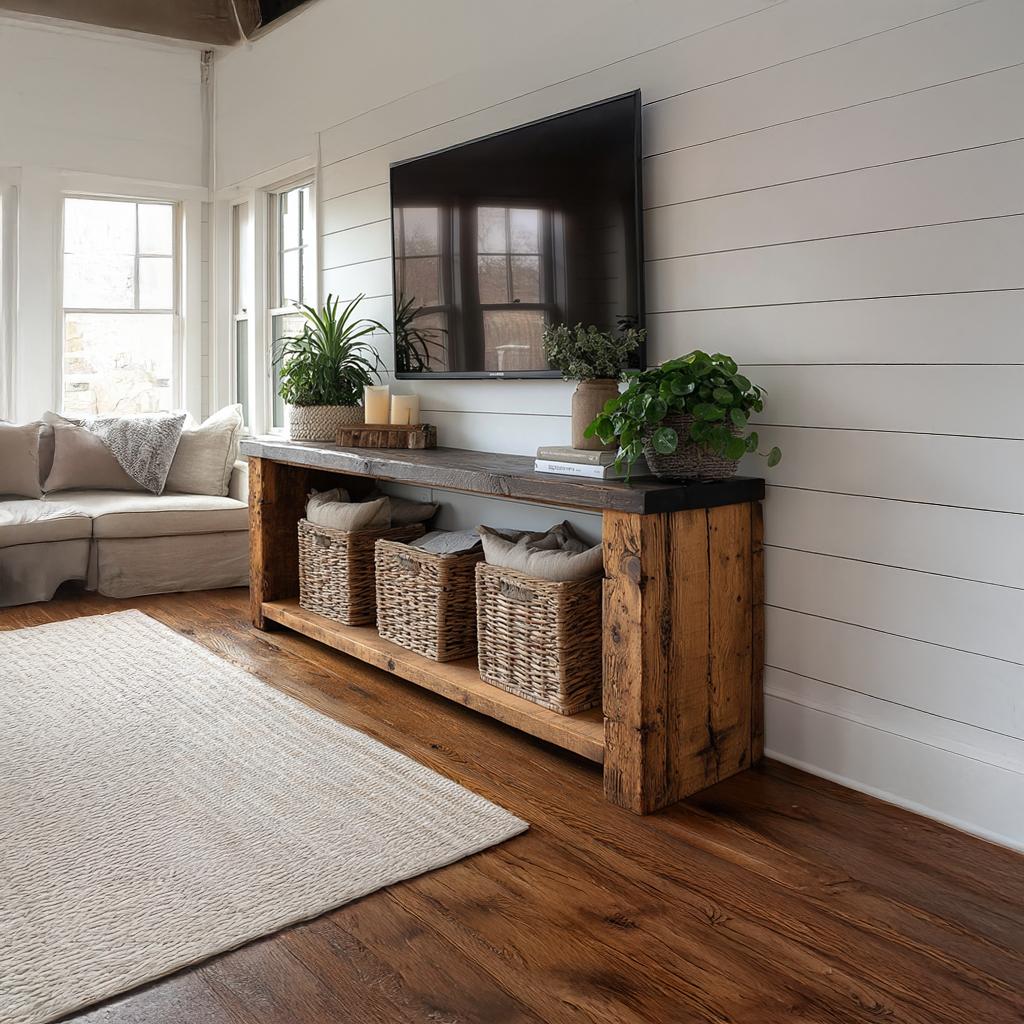 Rustic Console Table Living Room