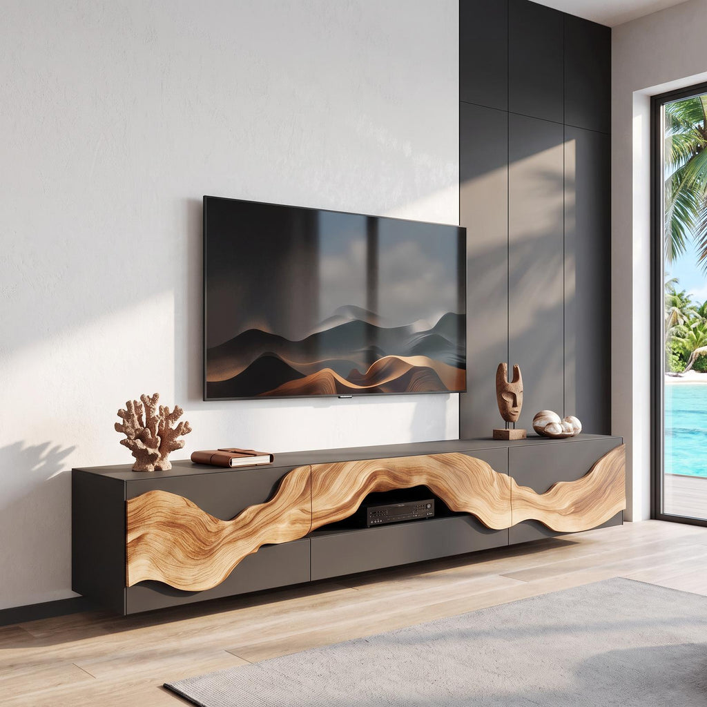 Farmhouse TV Console For Living Room Furniture Decor