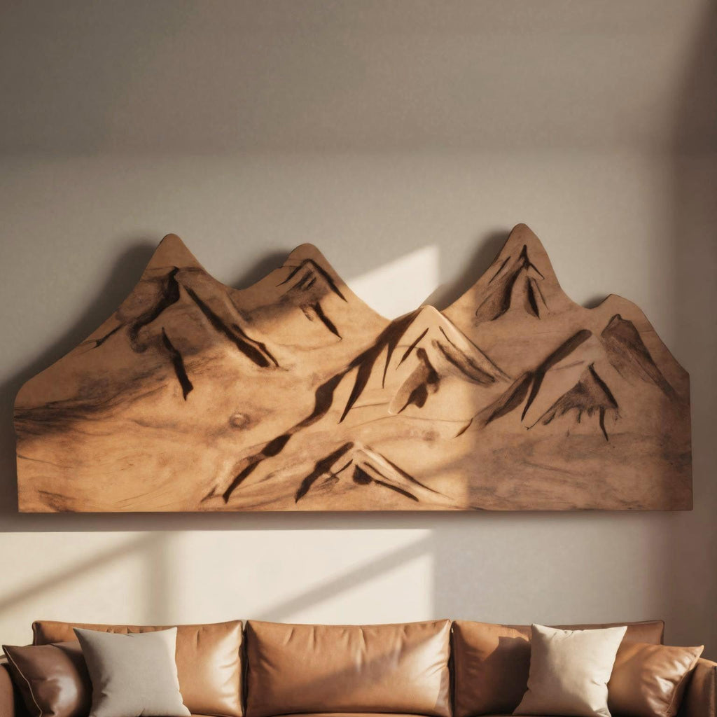 Rustic Mountain Wall Art For Living Room Or Lodge
