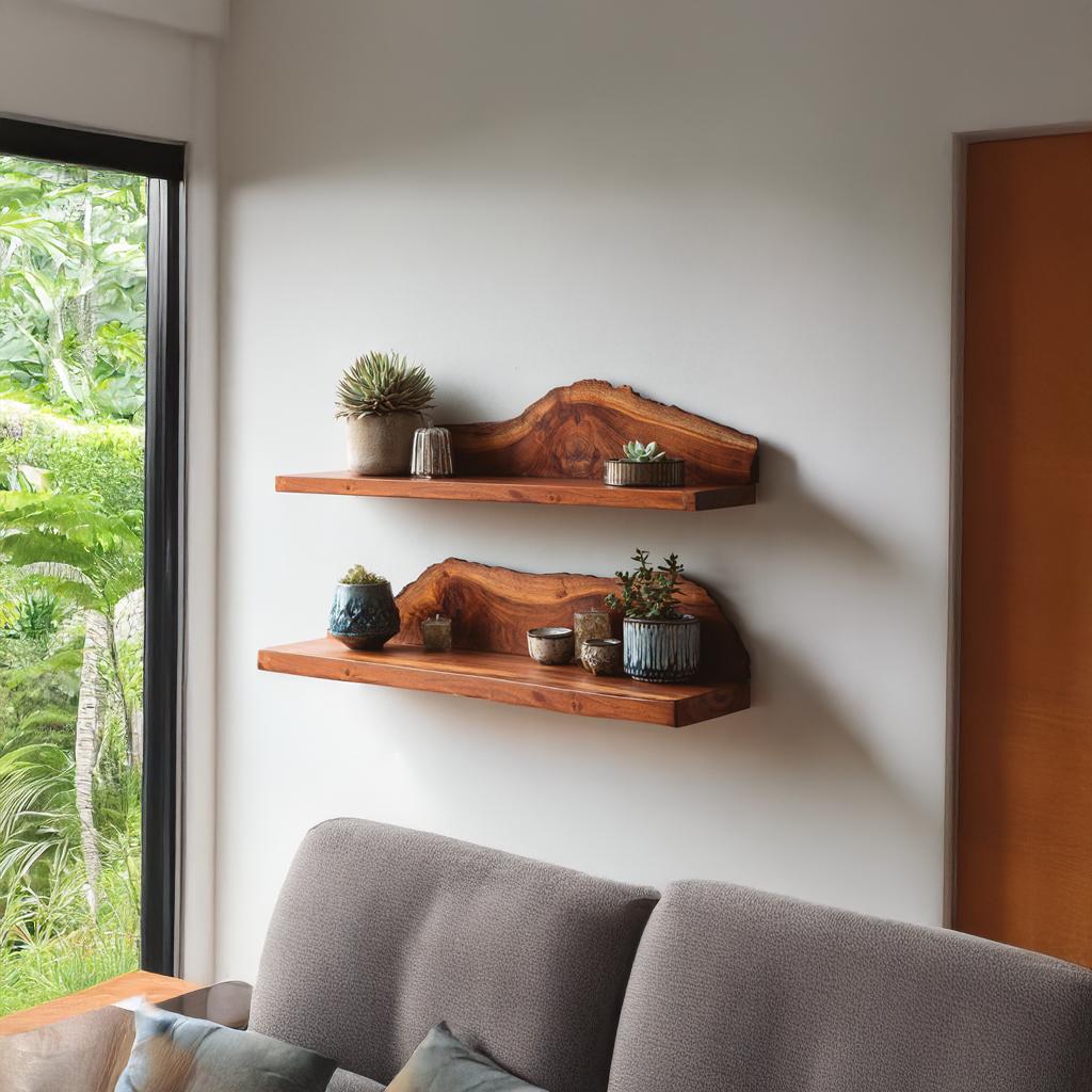 Rustic Floating Shelves Living Room Decoration Gift