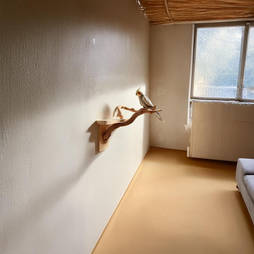 Organic Modern Wall Mounted Bird Perch For Home SINLSAFL093