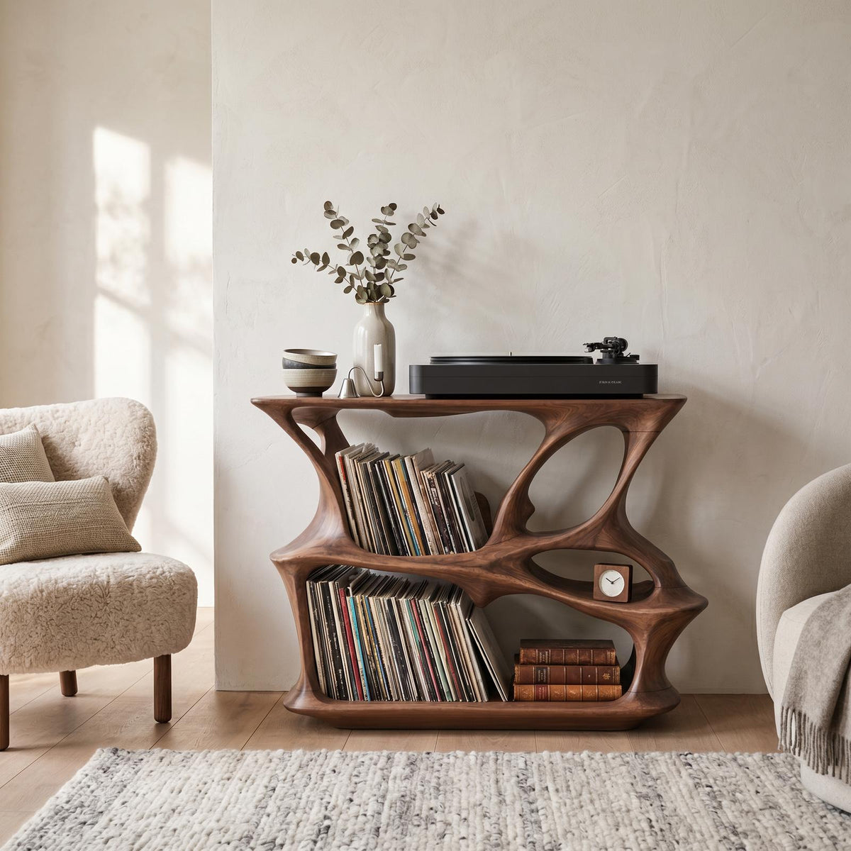 Mid Century Record Stand Vinyl Storage Solution