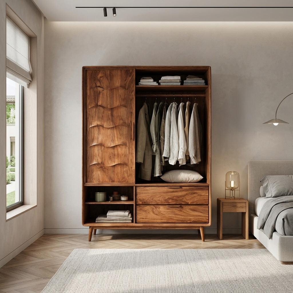 Modern Wardrobe With Drawers For Bedroom