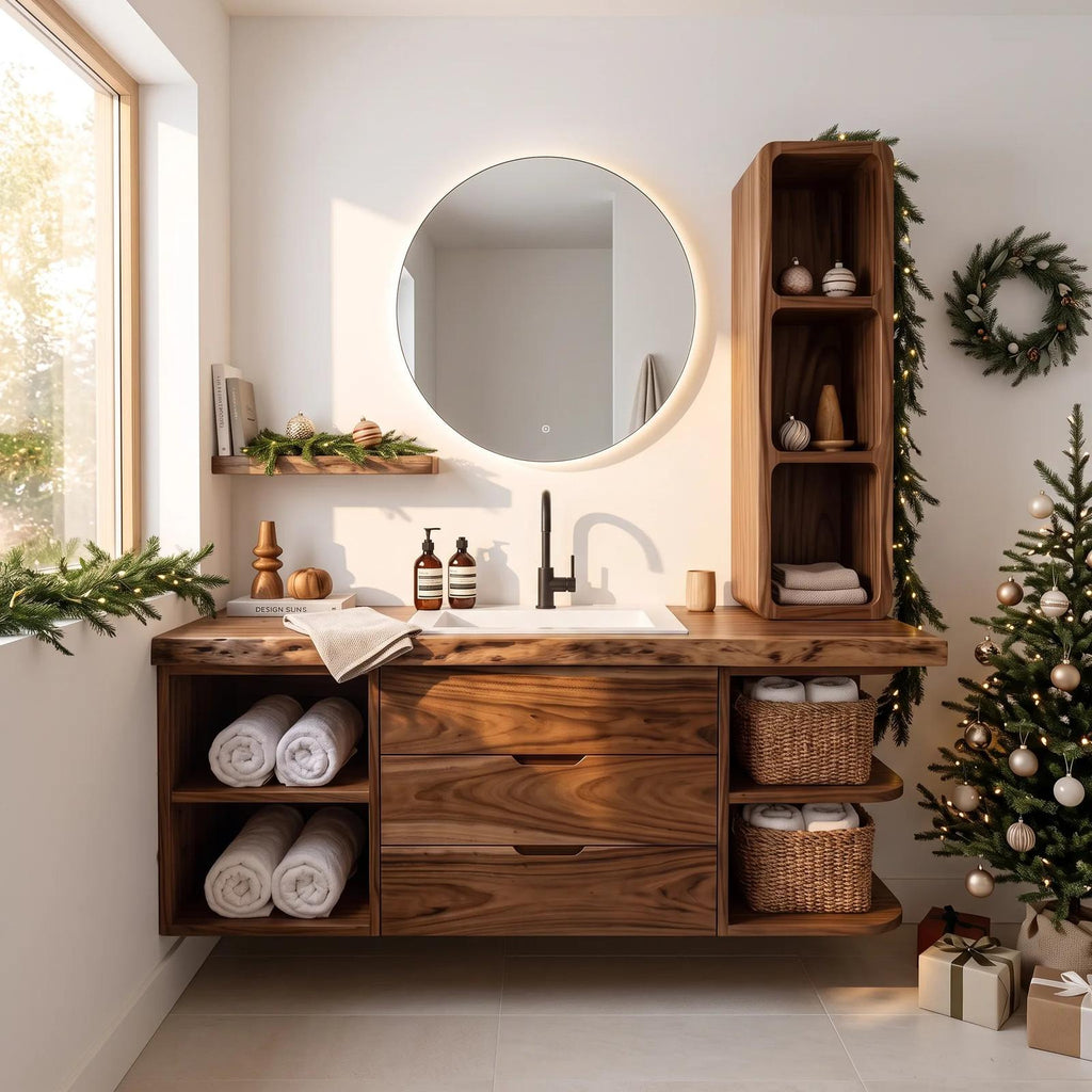 Organic Modern Nutcracker Bathroom Vanity Wellness Room