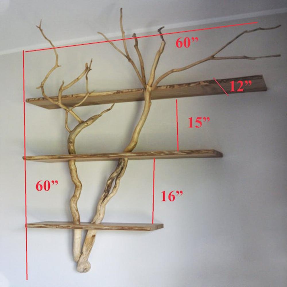 Floating Shelves Tree Branch Shelf Bookcase Art