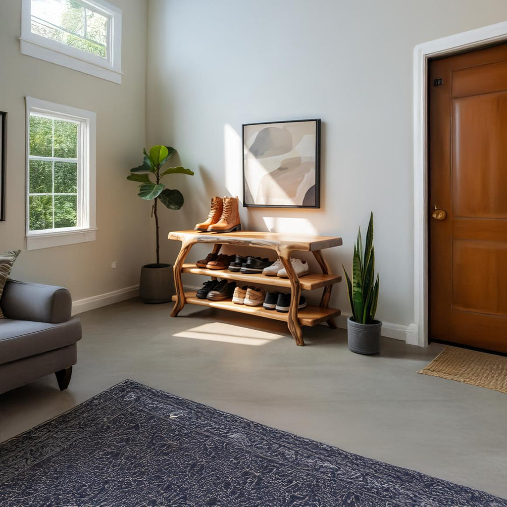 Rustic Crafted Shoe Organizer Entryway And Studio