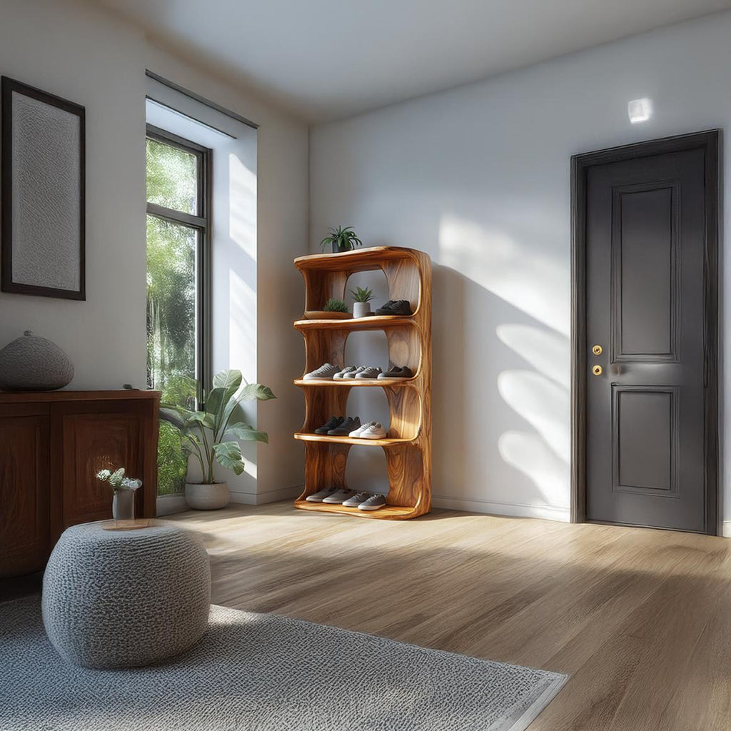 Rustic Modern Shoe Rack Entryway And Bedroom