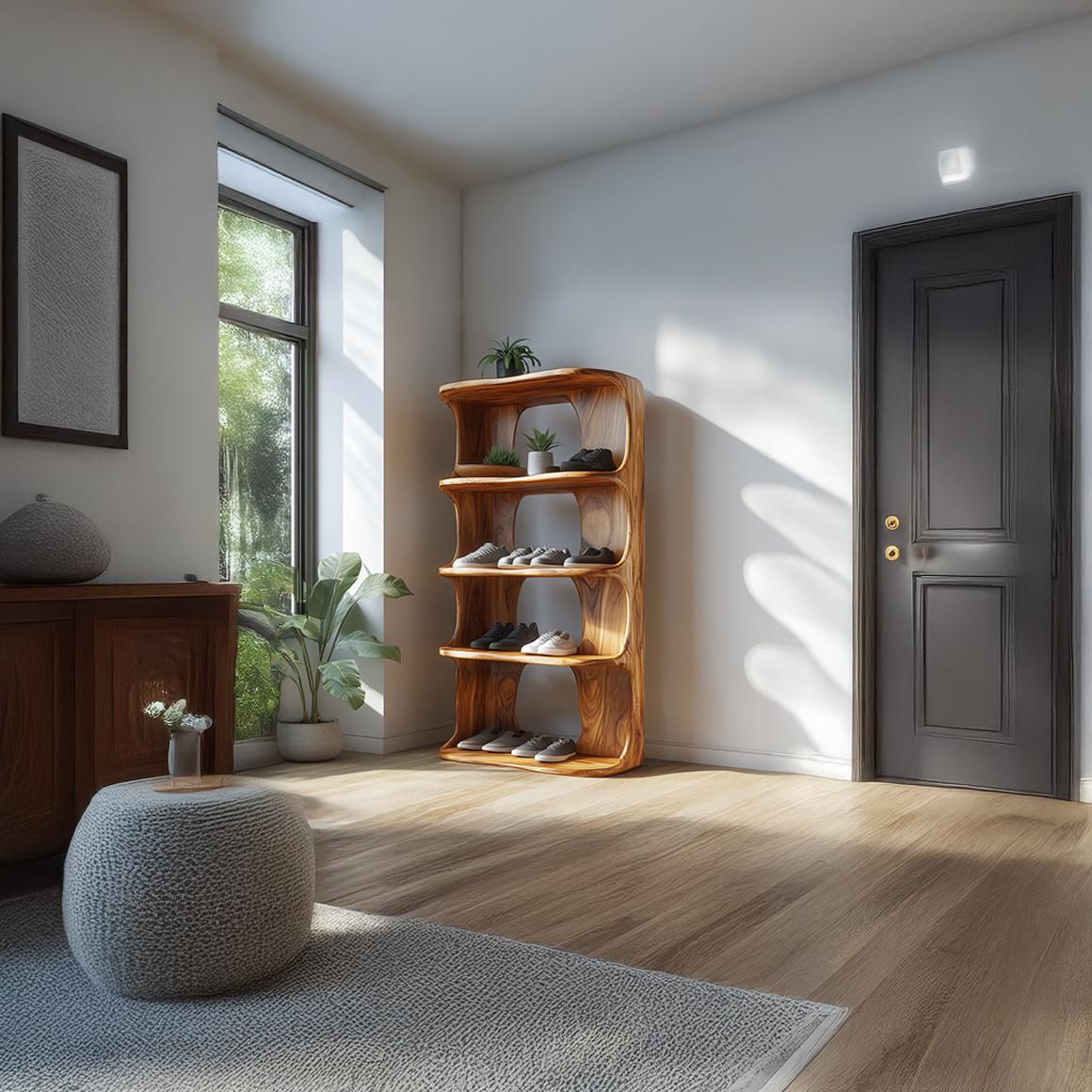 Rustic Modern Shoe Rack Entryway And Bedroom
