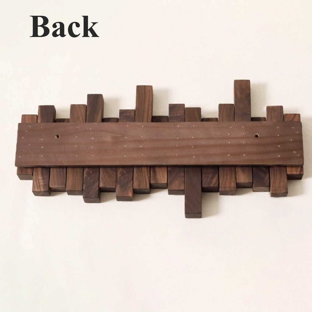 Walnut Wood Piano Coat Rack