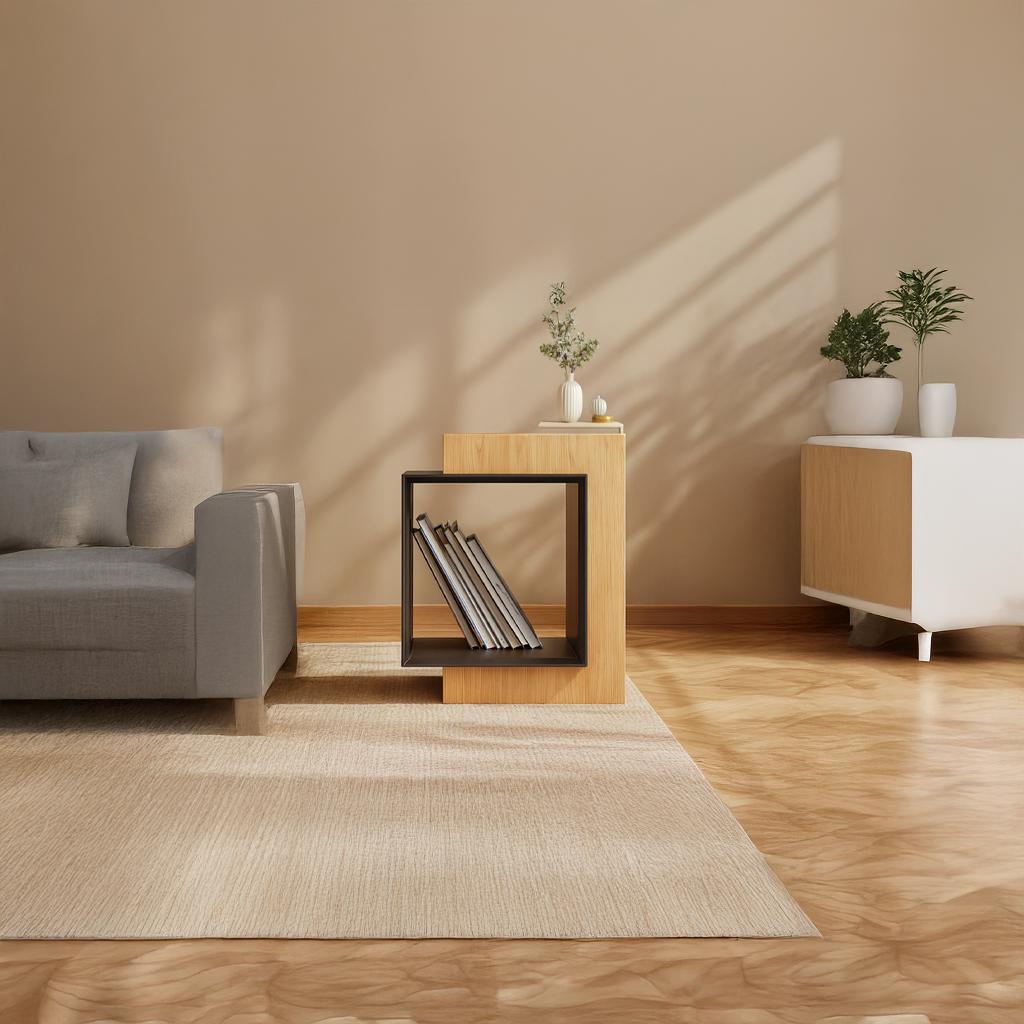 Mid Century End Table Living Room Space