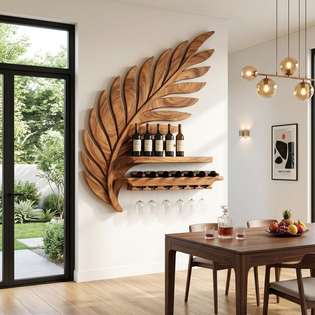 Industrial Wall Wine Rack For Loft Interior