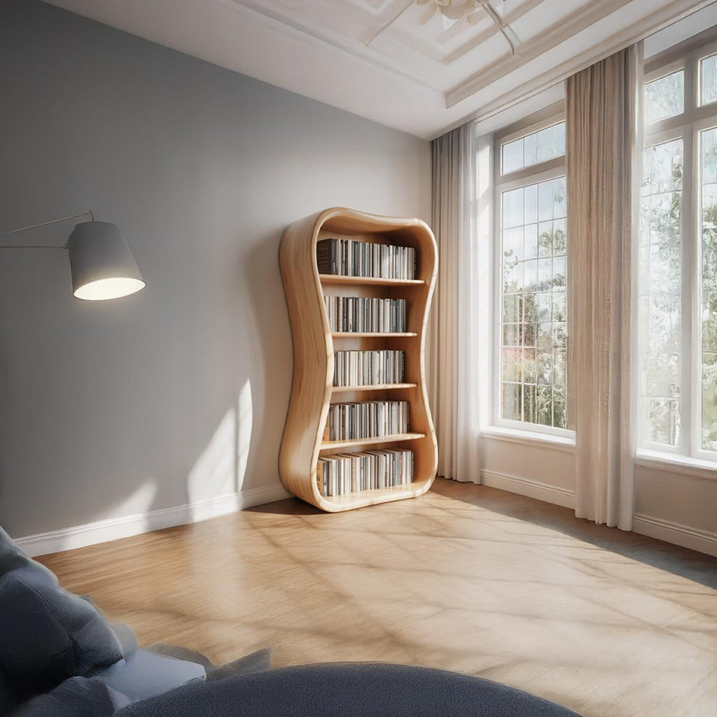 Modern Sculpted Bookshelf Reading Room Or Study Room