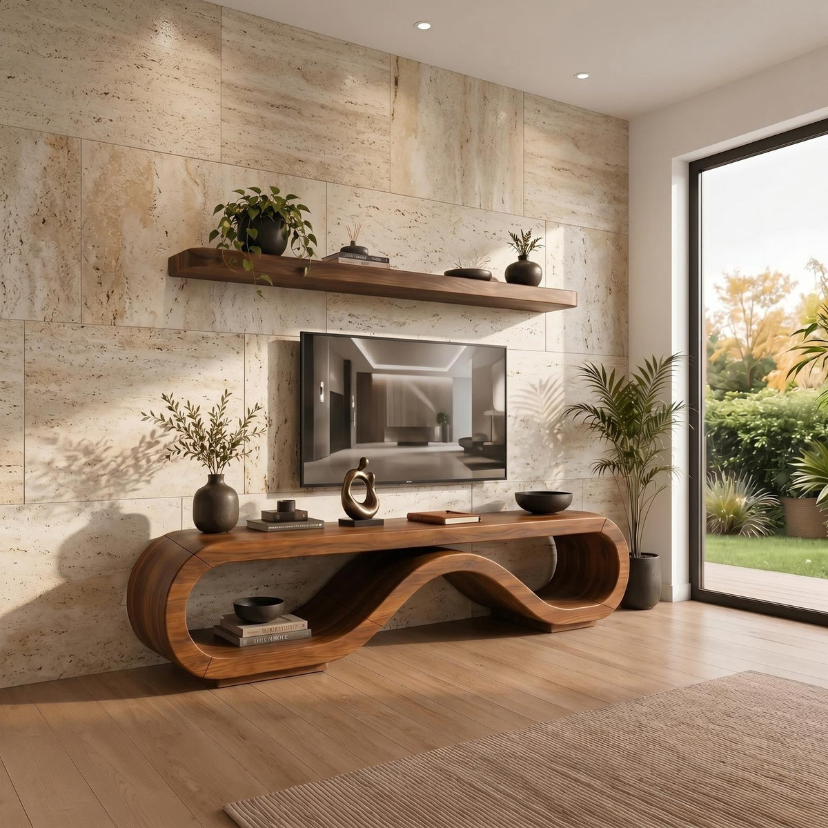 Organic Modern Media Cabinet Artisan Craftsmanship